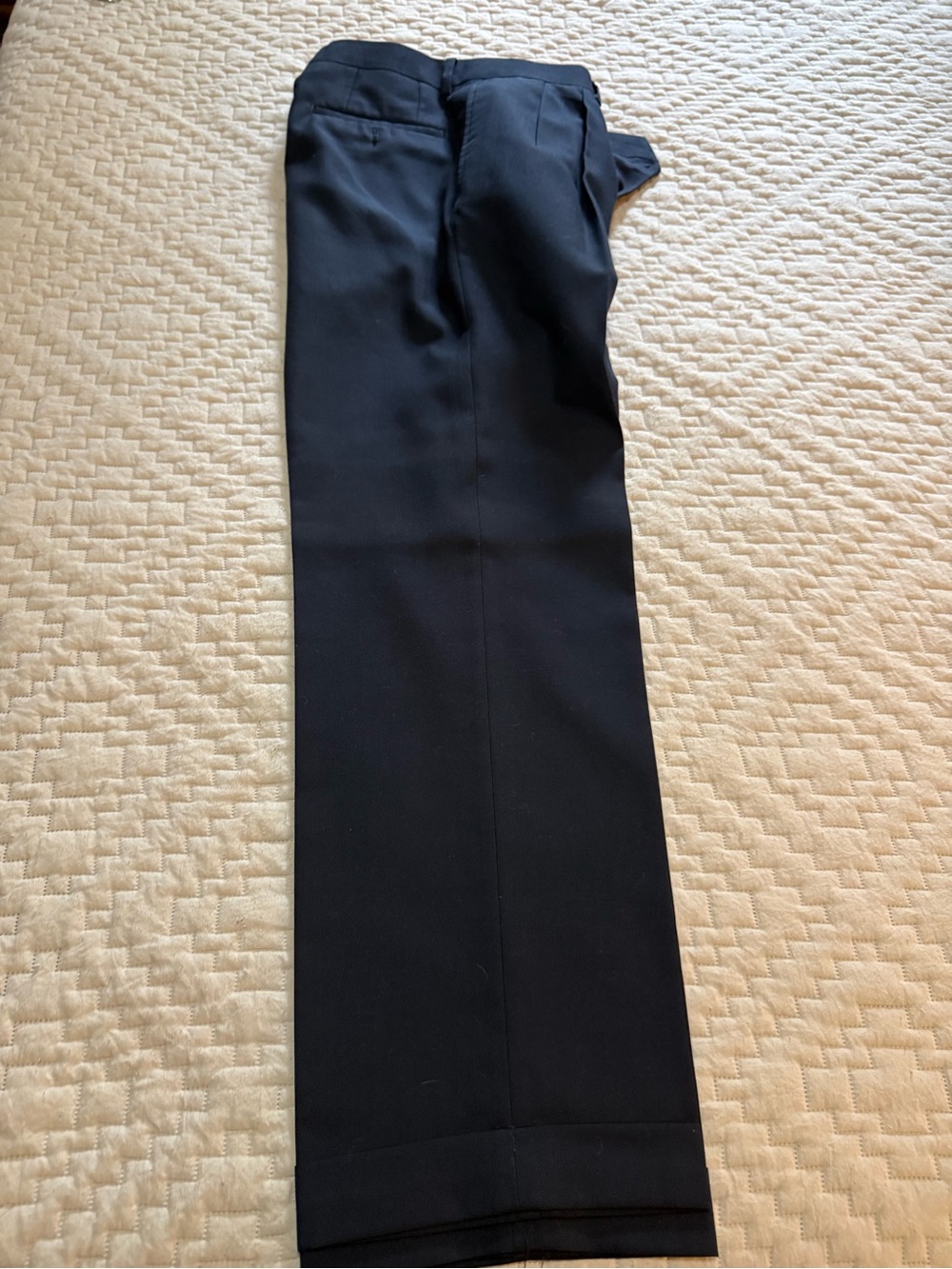 Ralph Lauren Men's Black Flat-Front Dress Pants